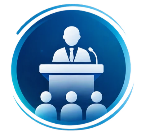 Expert speakers dental conference illustration